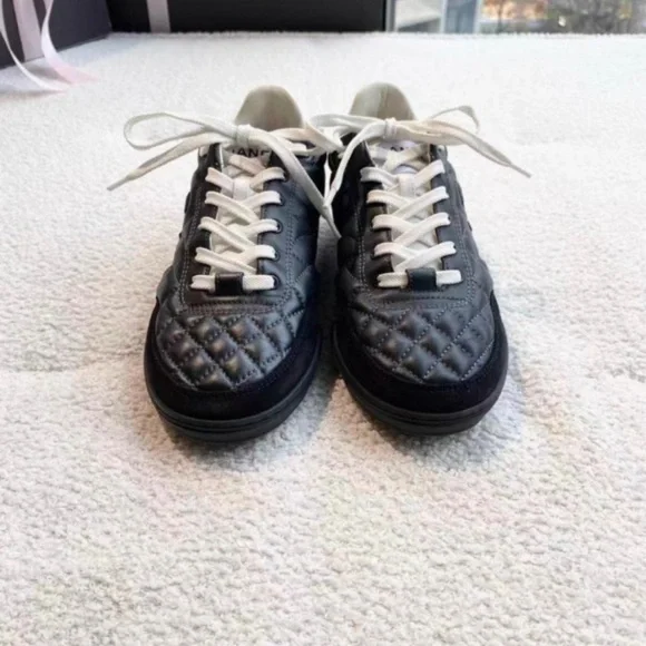 CHANEL Black and White Quilted Ankle Booties - Picture 3 of 7